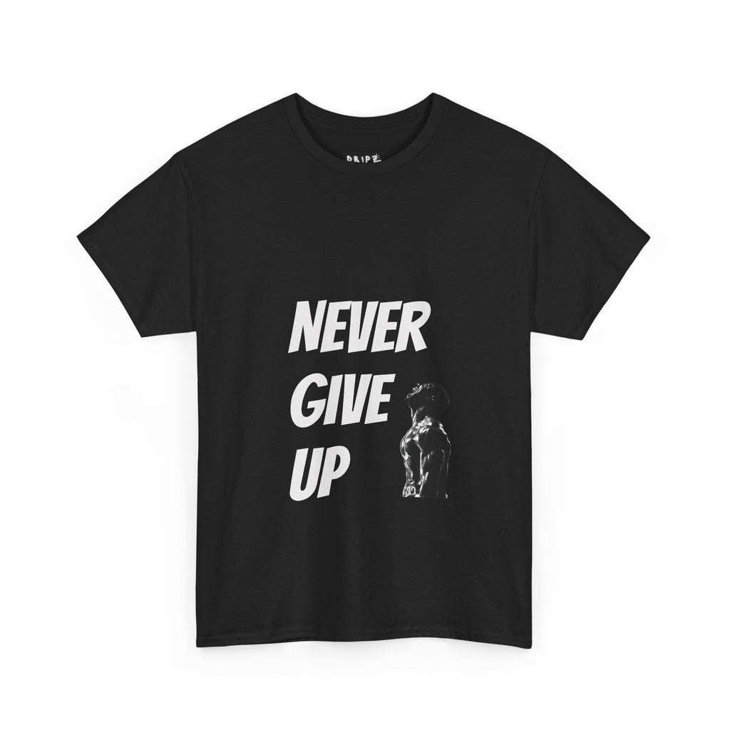 Never Give Up silhouette T-Shirt | Motivational Workout Tee
