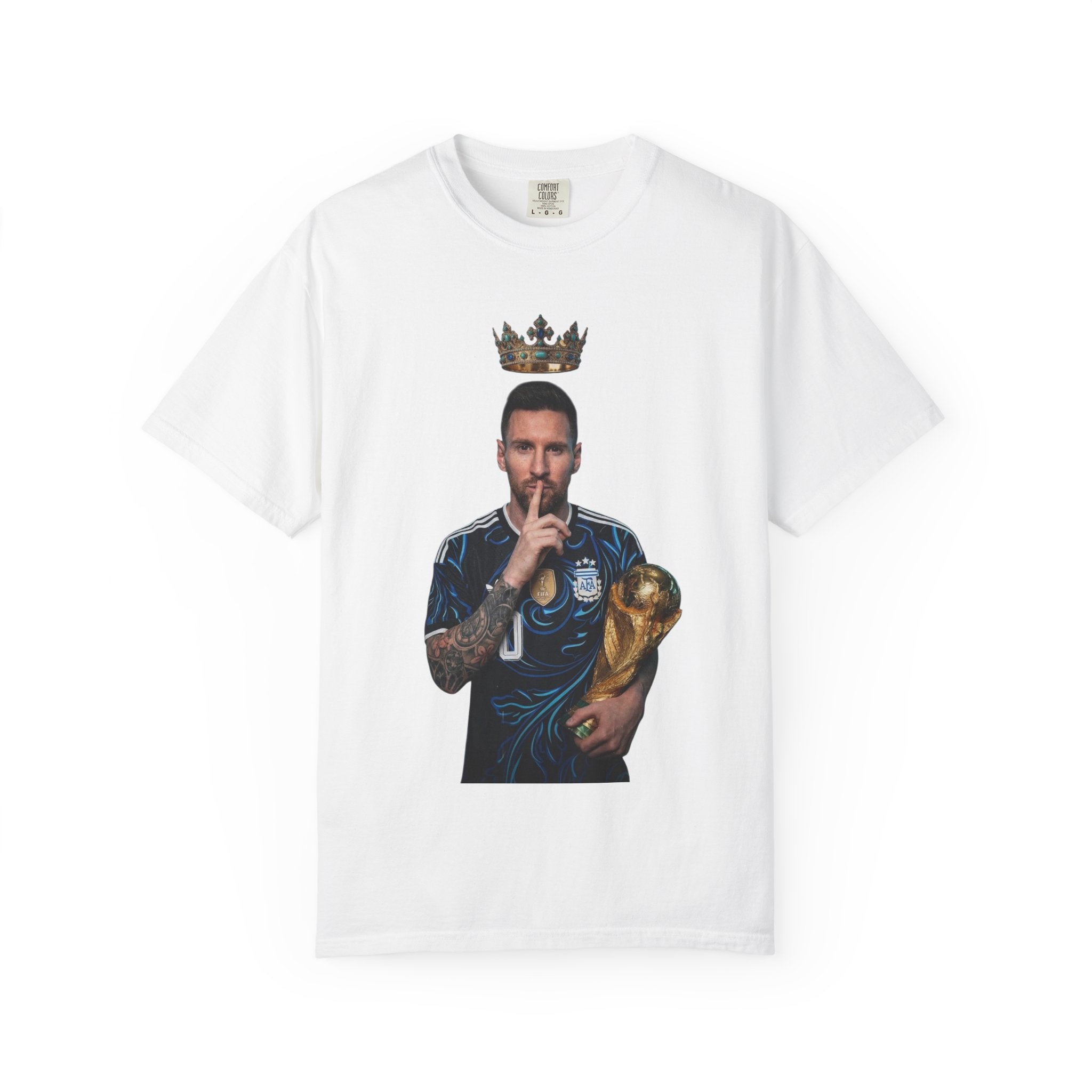 Soccer Champion Illustration T-shirt | Player with Trophy and Crown