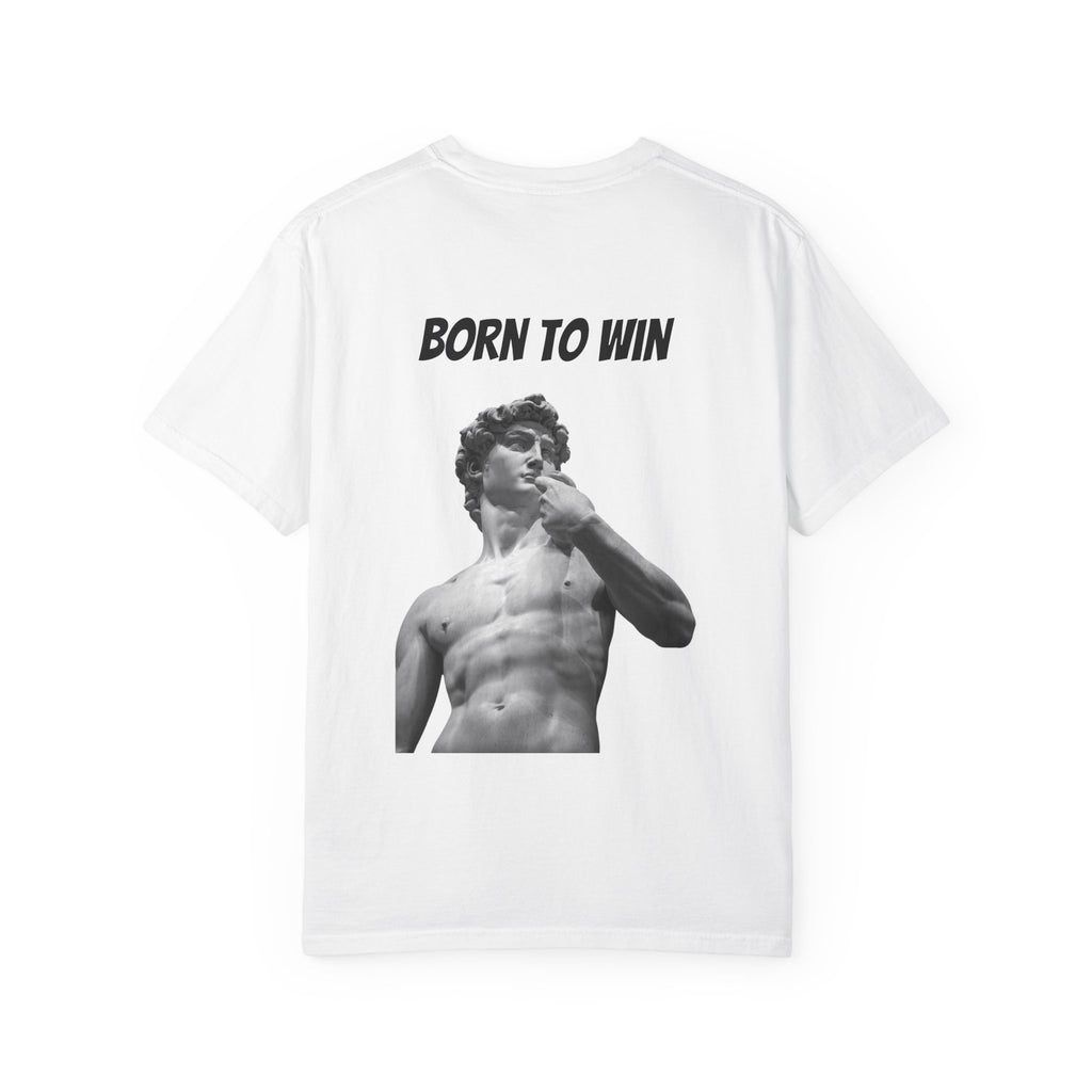 Born To Win T-Shirt — 'DRIPZ' Chest Logo & Michelangelo Statue Back Graphic