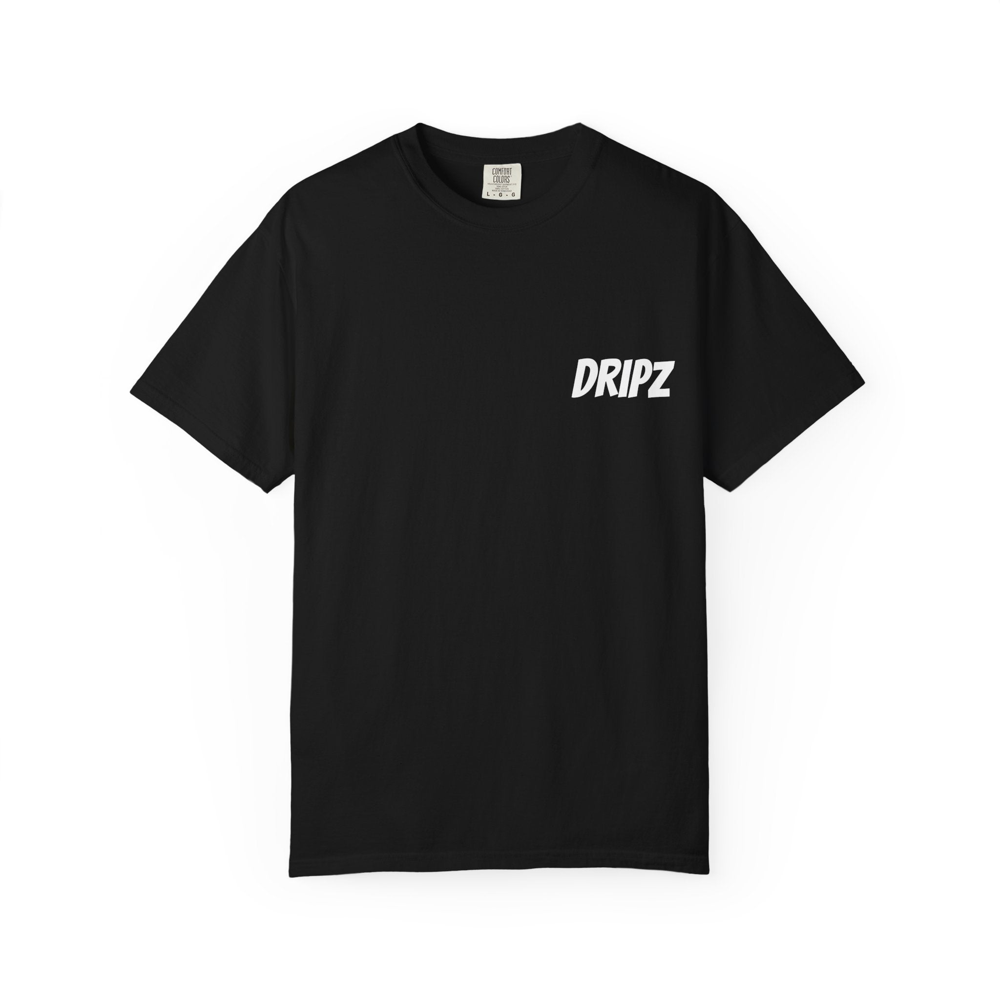 T-Shirt — 'DRIPZ' Photo Back Graphic Tee (Casual Retro Roadtrip Vibe)