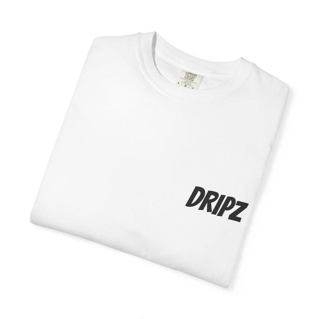 T-Shirt — 'DRIPZ' Photo Back Graphic Tee (Casual Retro Roadtrip Vibe)