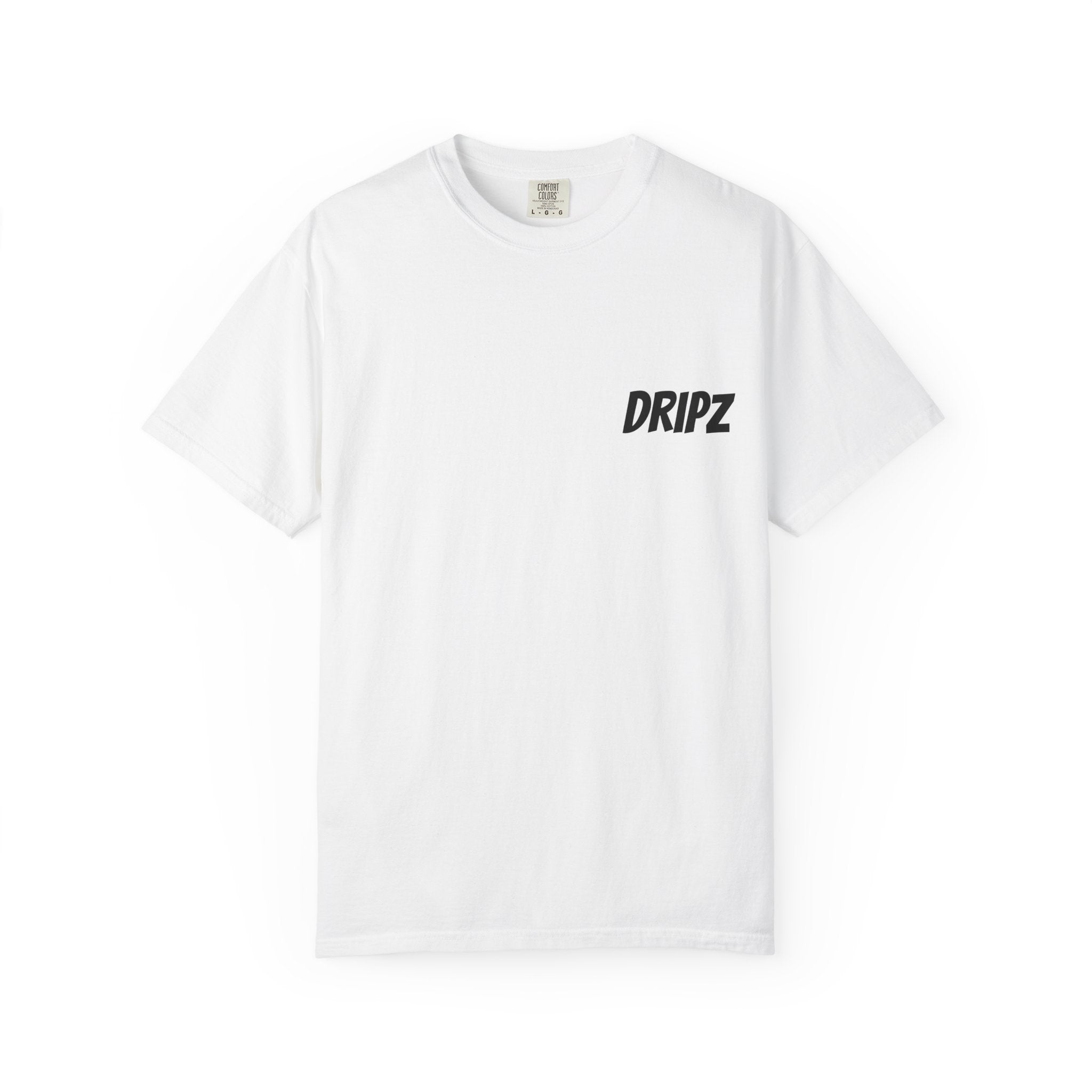 T-Shirt — 'DRIPZ' Photo Back Graphic Tee (Casual Retro Roadtrip Vibe)