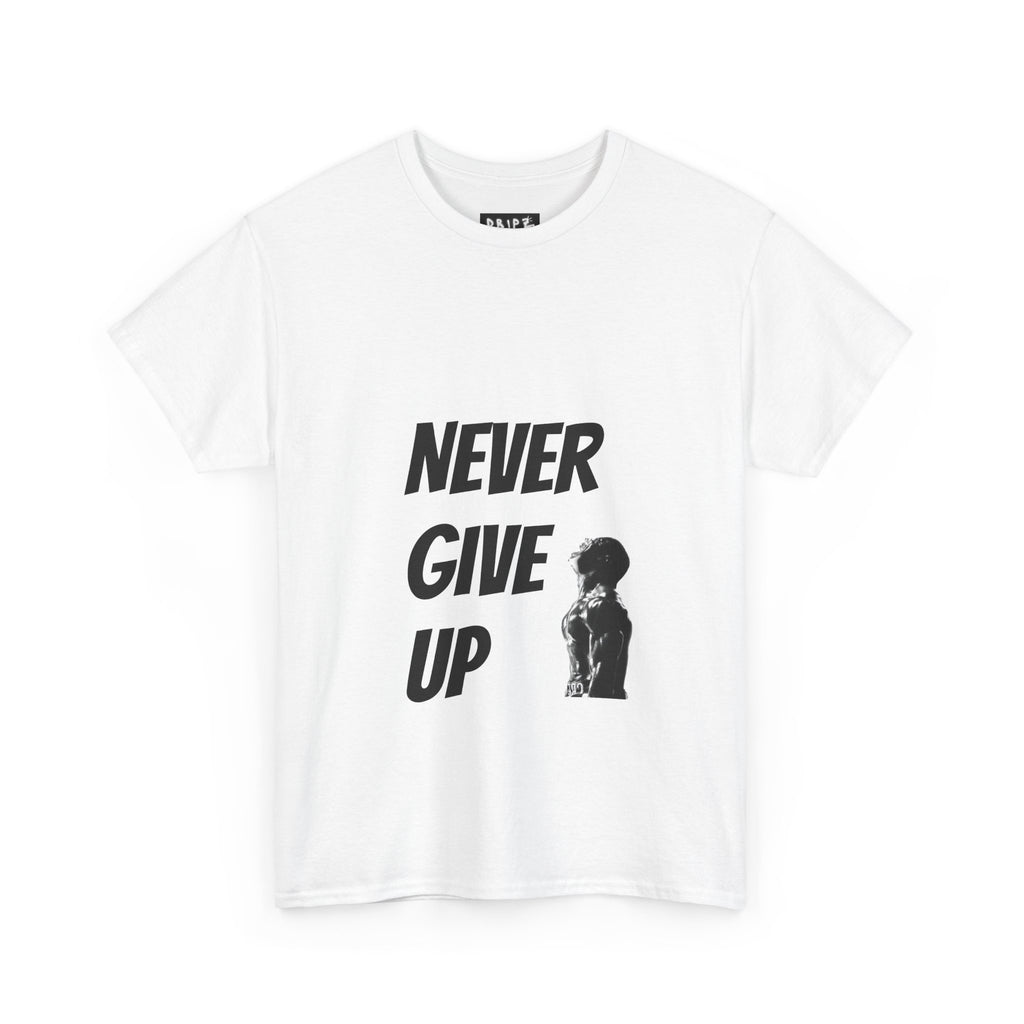 Never Give Up silhouette T-Shirt | Motivational Workout Tee